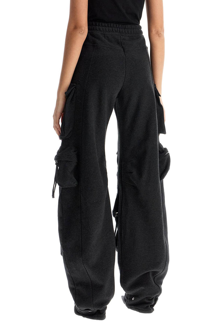 High Waisted Loose Black Fade Cotton Pants