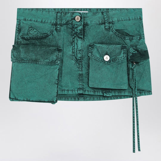 Fay Green Cargo Miniskirt