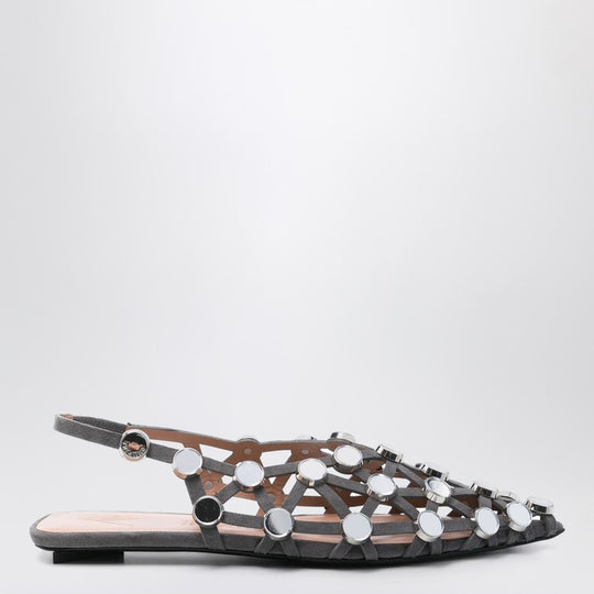 Dark Grey Grid Ballerina