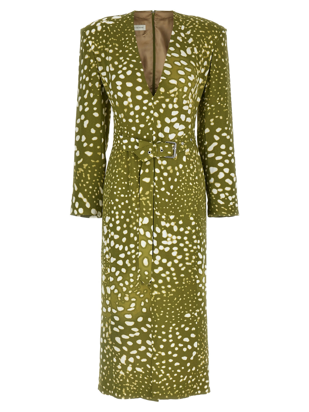 Dries Van Noten Midi Dress Green Dries Van Noten Midi Dress Green