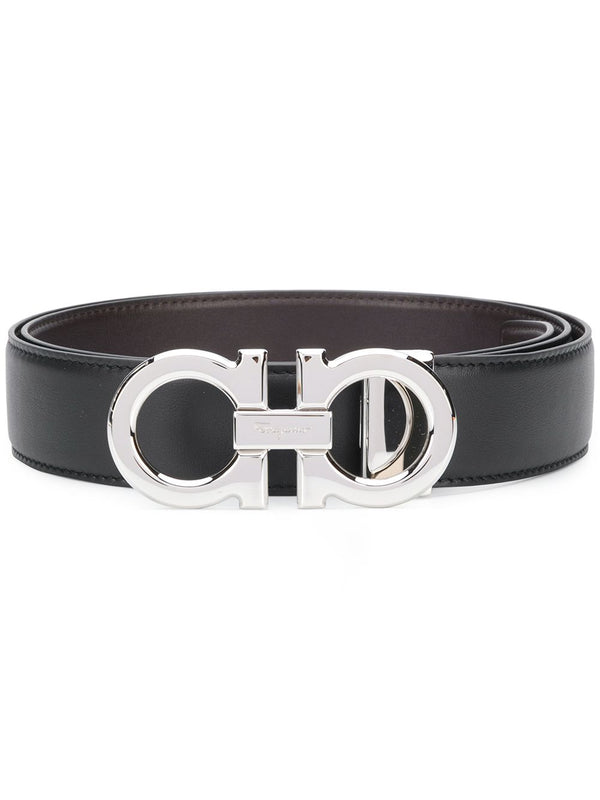 Polished Finish Gancini Reversible Belt
