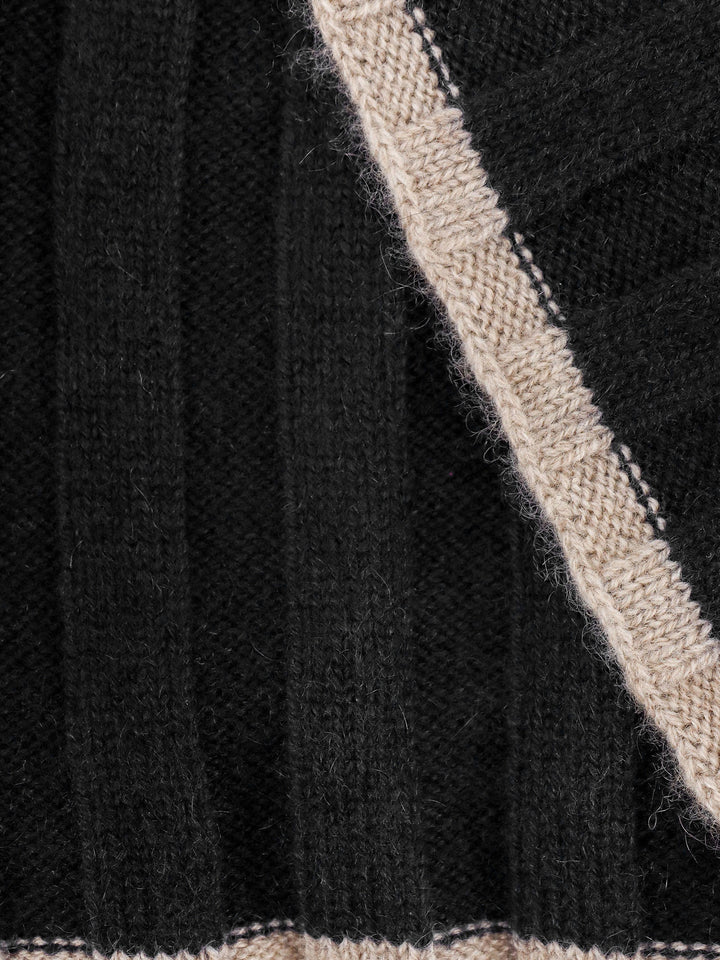 Brunello Cucinelli Scarfs - NEROBROWN | d21dc2d9cfb194ec63d786292cda0c82a9e59da7
