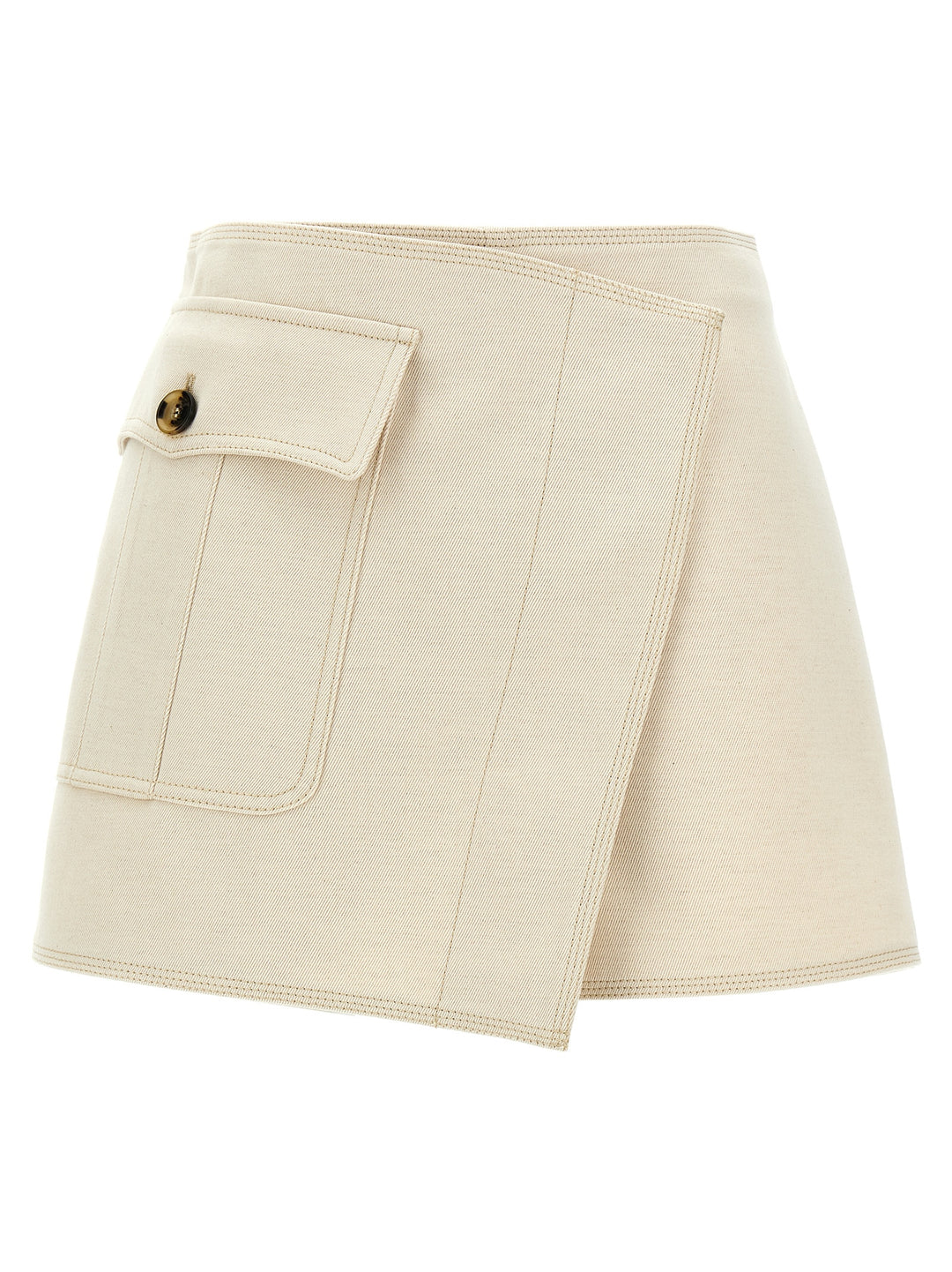 Skort Canvas Bermuda, Short White