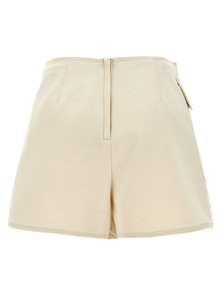 Skort Canvas Bermuda, Short White