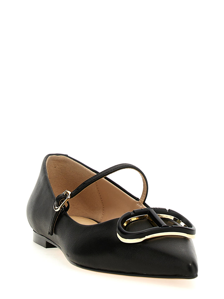 Oval T Flat Shoes Black