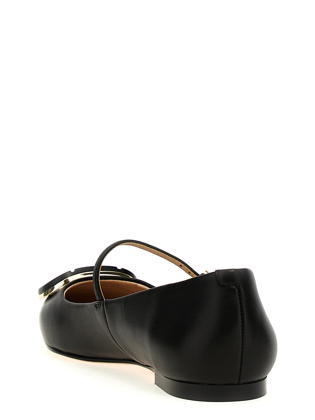 Oval T Flat Shoes Black