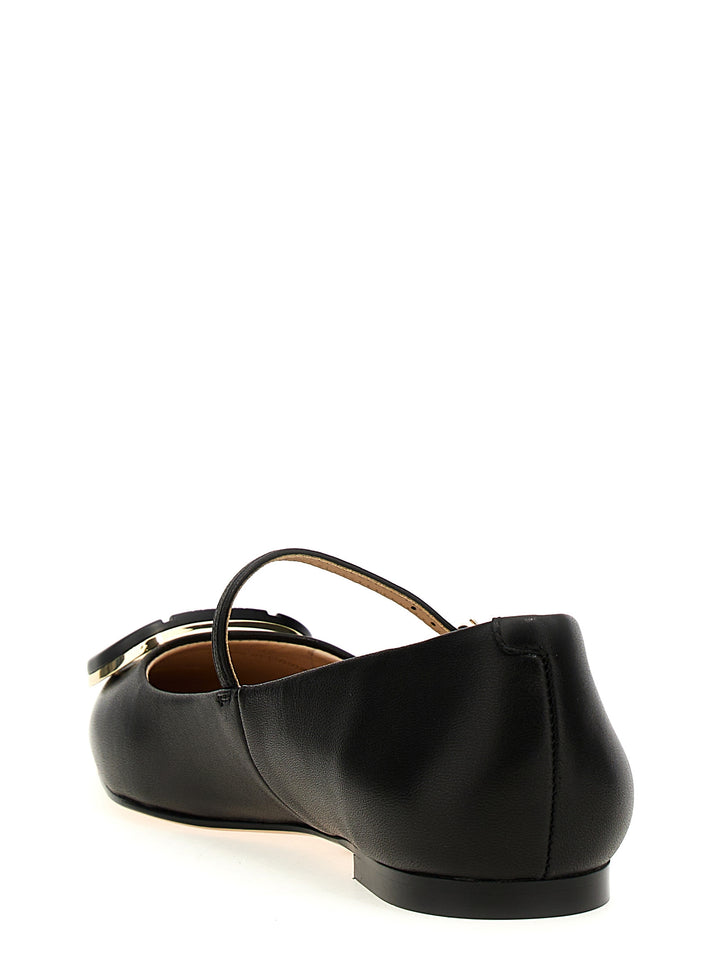 Oval T Flat Shoes Black