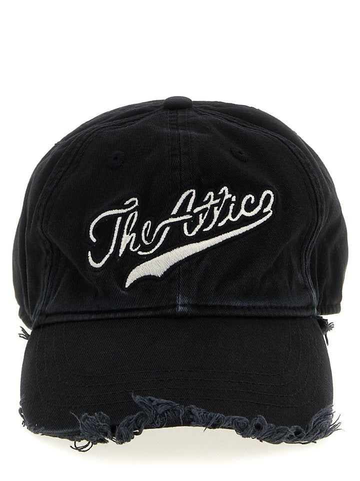 The Attico Logo Embroidery Hat Hats - Black | 676295c542cb27d96b527a450494406b48972cf2