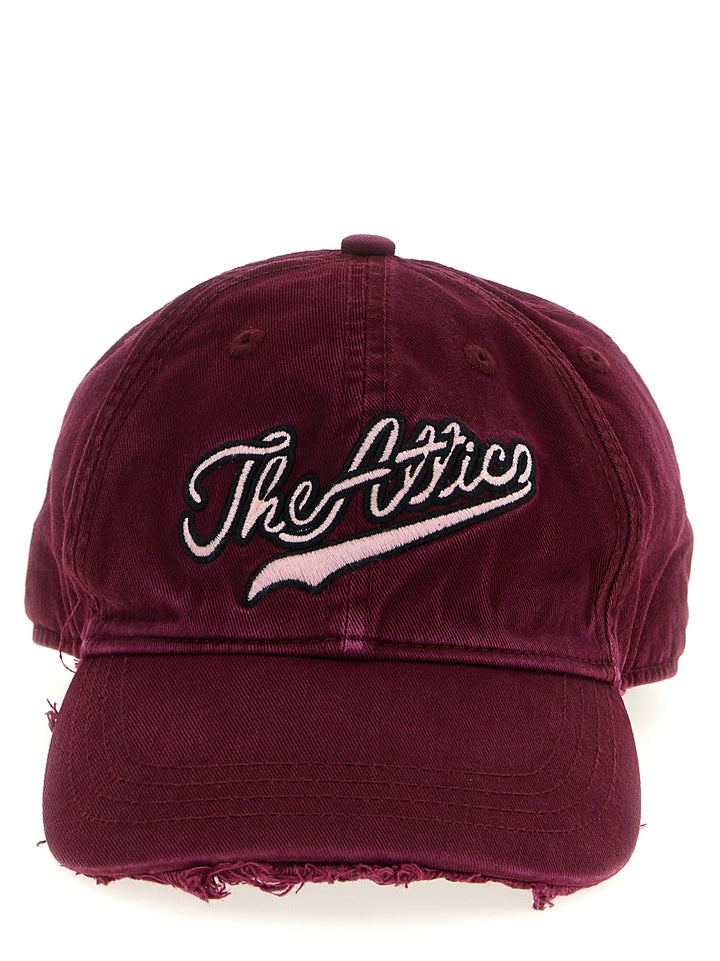 The Attico Logo Embroidery Hat Hats - Bordeaux | e7133614191d40760f352c1a057dd3285b295267