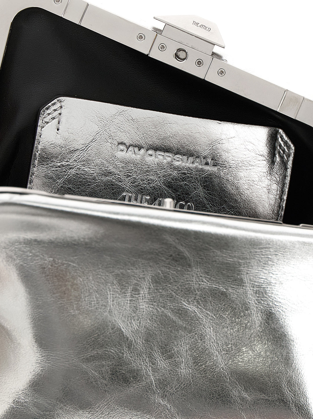The Attico Day Off Small Clutch - Silver | 27907dc3650e01f9c1e985d9d25eff2a4e174670