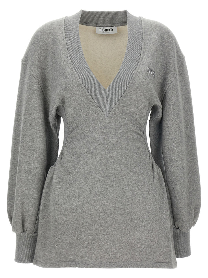 The Attico Sweatshirt Dress Dresses - Gray | 923a07873274b9cd149c032a4b83920fc0cf9690
