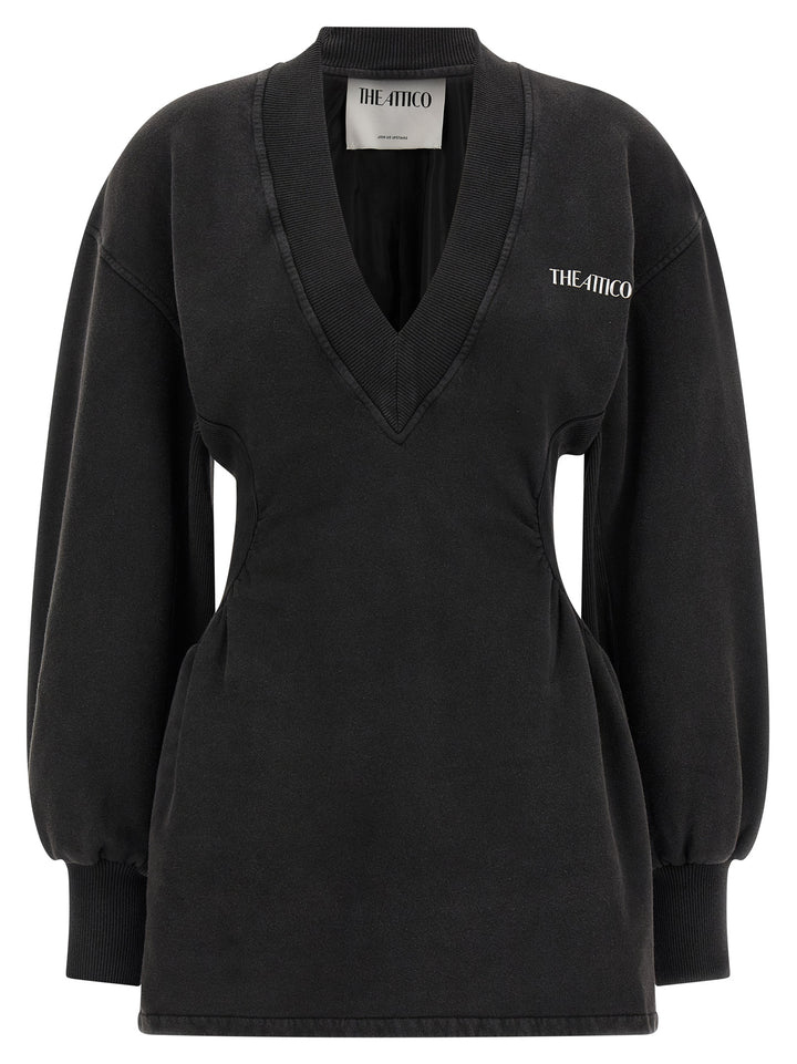 The Attico Sweatshirt Dress Dresses - Black | fca96b50db03ab86aef10b3d0d0e3ebc25c6fb7a