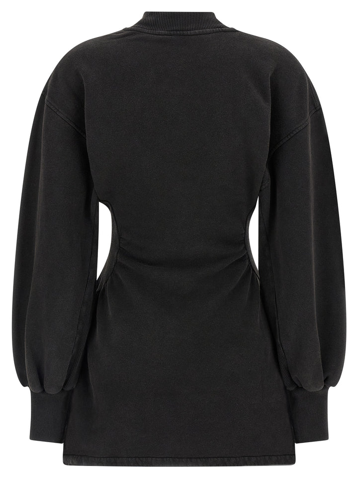 The Attico Sweatshirt Dress Dresses - Black | bb6f5e8b2be2d2b274e442065c4b05e1f442edaf