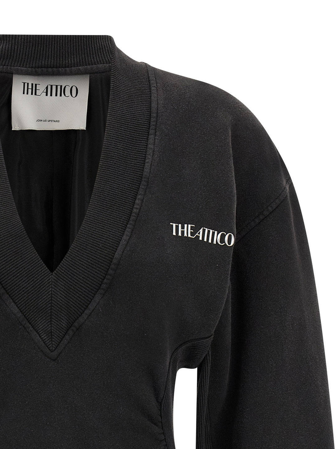 The Attico Sweatshirt Dress Dresses - Black | c0816ef7aab0dba8cb6433bd515c42a7c0852caf