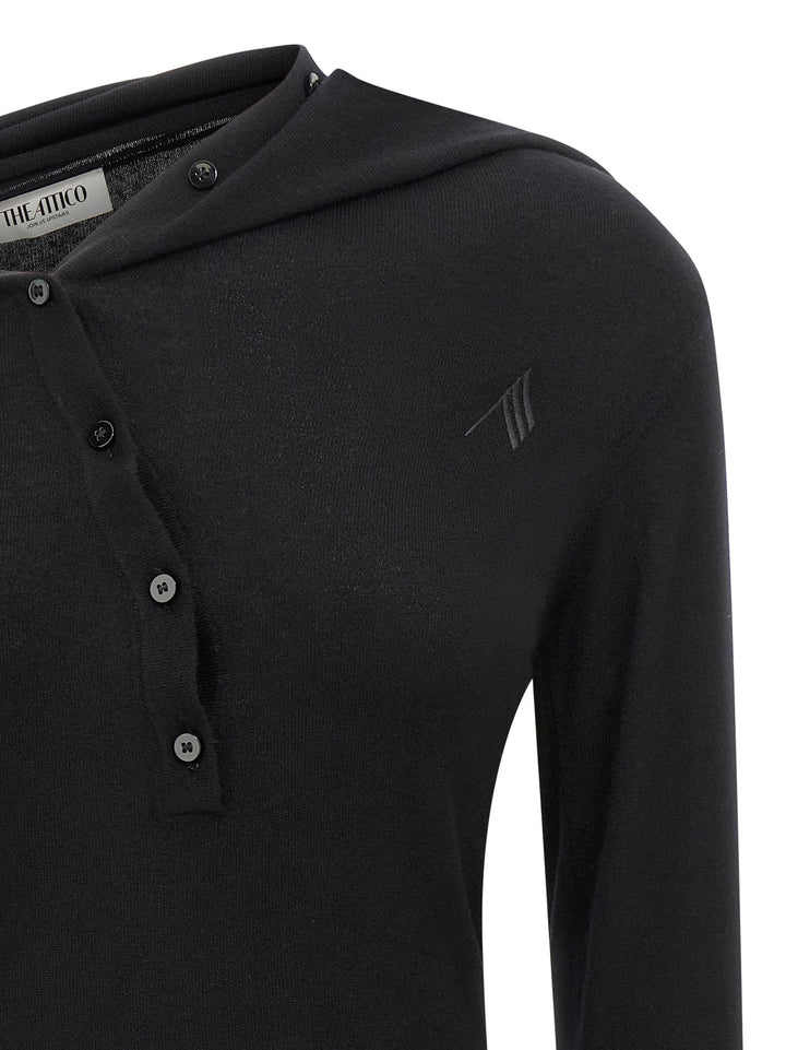 The Attico Cashmere Wool Dress Dresses - Black | bcb36efd1eeaff177cee128ad4b00bd750b67dd1