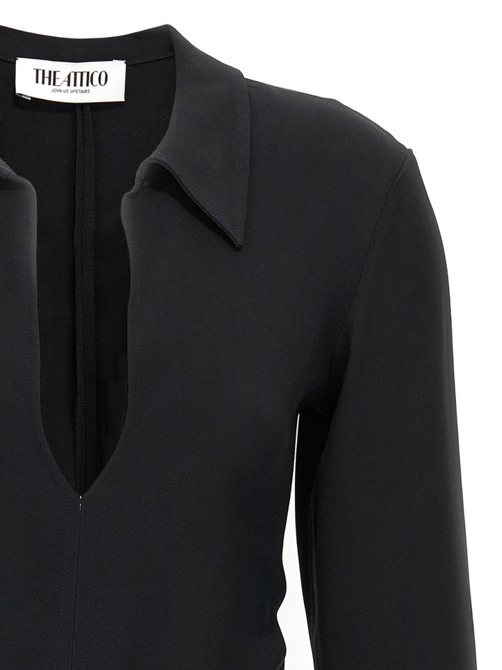 The Attico Mini Polo Dress Dresses - Black | 552ec182bd5b159db97de87cc027915400ad0ad5