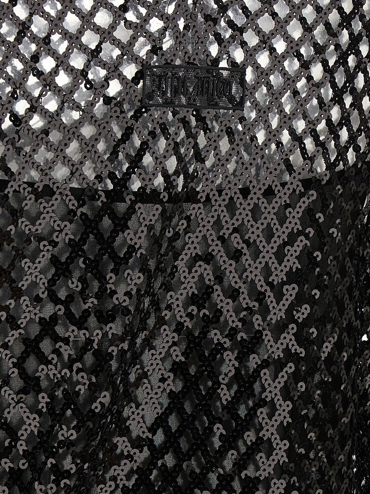 The Attico Sequin Mesh Dress Dresses - Black | 839dc1cdf537f475debfb6b2928c342319af6e5a