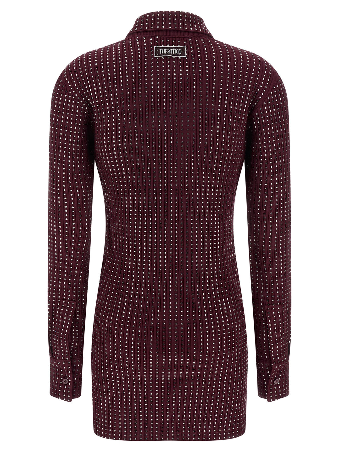 The Attico Rhinestone Dress Dresses - Bordeaux | 1a23eb943b9261002c2e12d9a99b1393b4125869