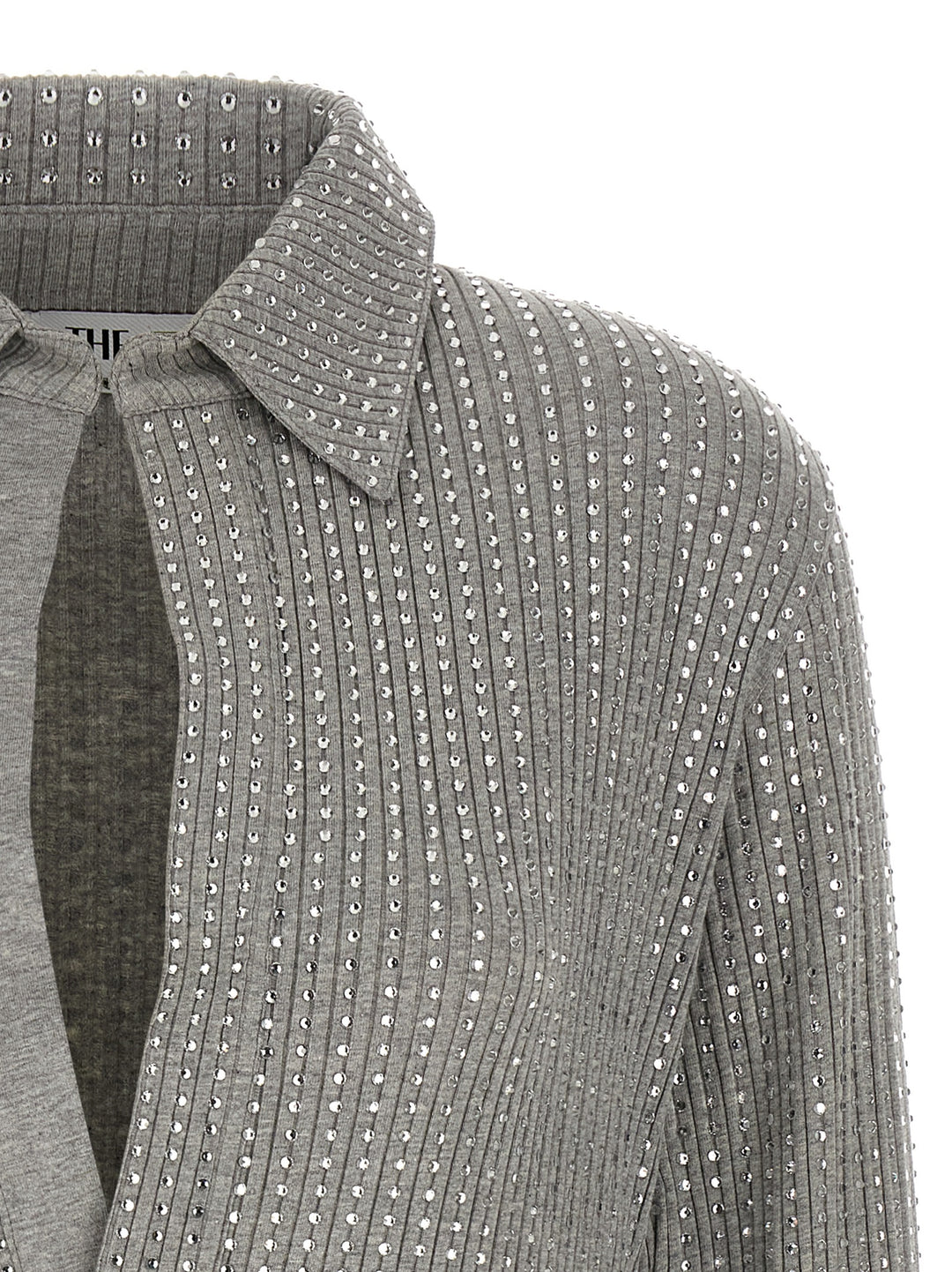 The Attico Rhinestone Dress Dresses - Gray | 56a9a61275638478ff50016b11450a743f33cf71