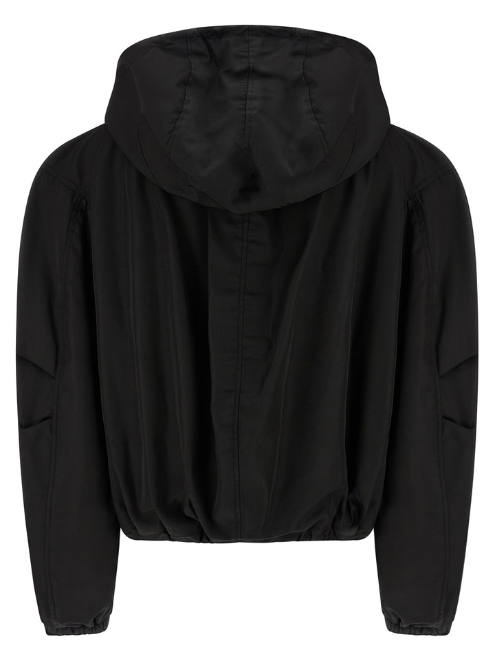 The Attico Maxi Hood Bomber Jacket Puffer Jackets - Black | 488f76d383b3cc7b917ea529b474d361b51d0427