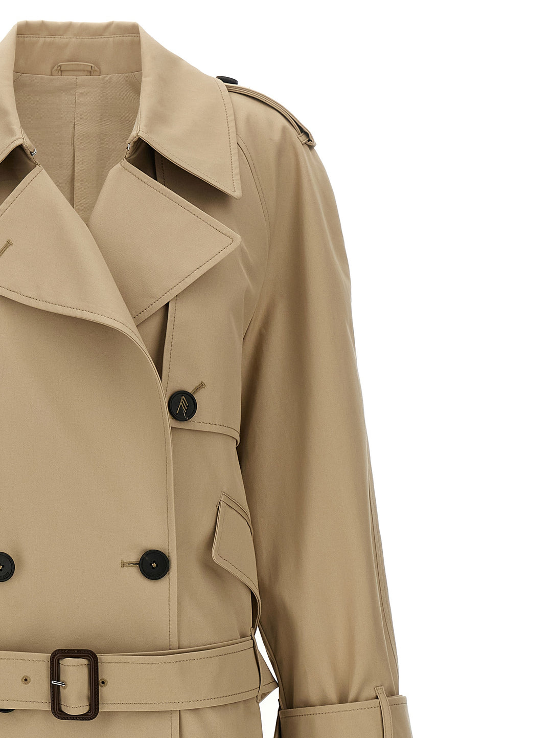The Attico Cotton Trench Coat Coats and Trench Coats - Beige | b4696365319a1ee025772b40355a286ad18ed142