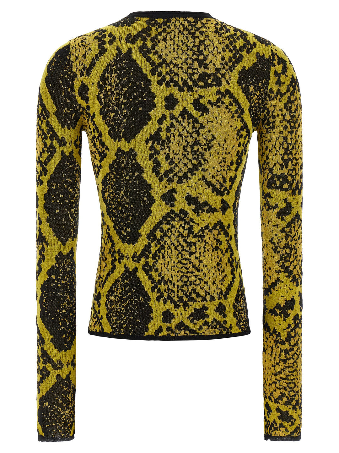 The Attico Python Jacquard Cardigan Sweaters and Cardigans - Yellow | f7088de62e9af5a28647c88859d13a301b0edddd