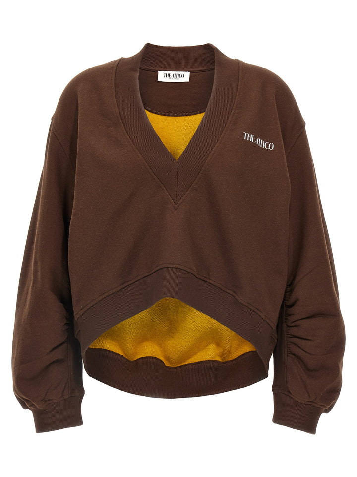 The Attico 3d Logo Sweatshirt - Brown | 793c55abf6050ccc9fa1d3ac49da2c9230dfd5b4