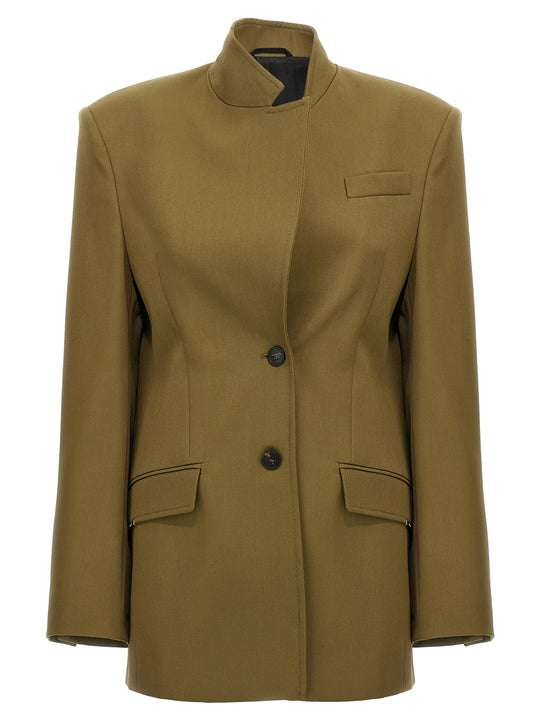 Maxi Shoulder Strap Blazer Blazers Green