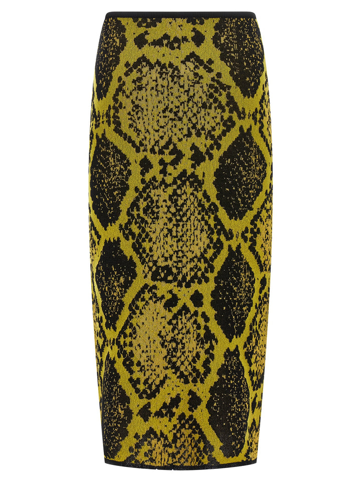 The Attico Python Jacquard Skirt Skirts - Yellow | 1798b875f9b066e28bf4673f421931fe4d856516