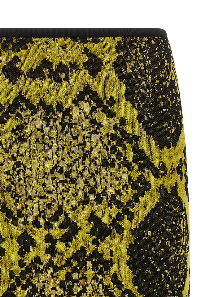 The Attico Python Jacquard Skirt Skirts - Yellow | 8175a974e46c8aa004f479f0278648ba64cc6885