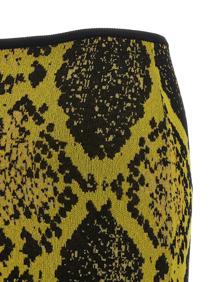 The Attico Python Jacquard Skirt Skirts - Yellow | 4a4e506ee256787971f844c414eb0e357edbec76
