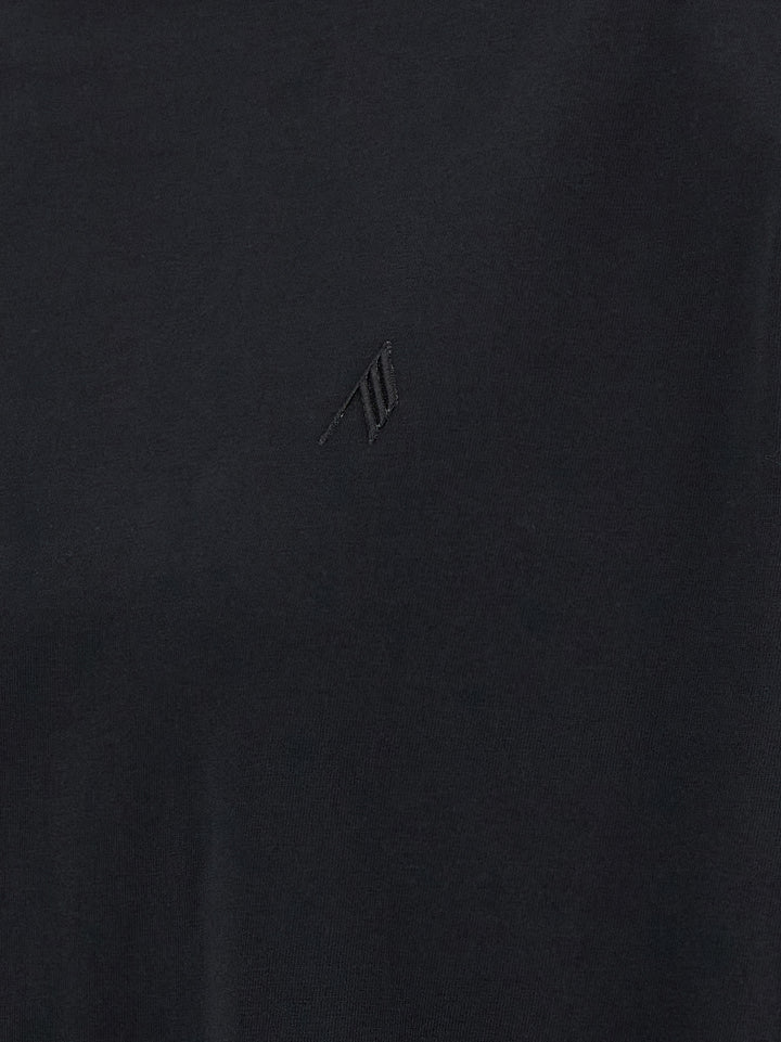 The Attico Maxi Shoulder Strap T-shirt - Black | 4bf8a98597d4634de393e628474ad1fa853a0b50