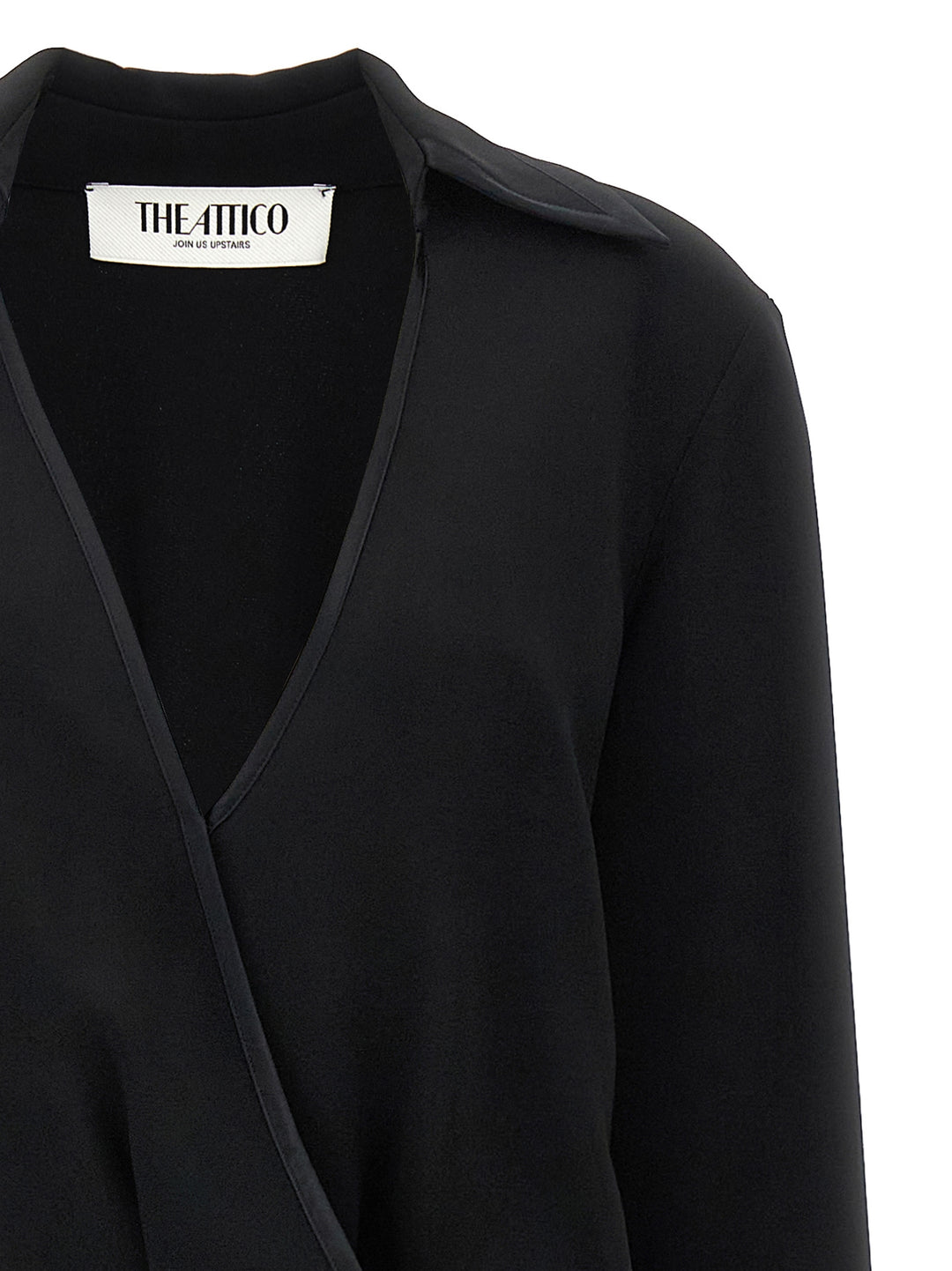 The Attico Wrap Dress Dresses - Black | 0bc41296e439bf3bb8085d198f2b01020c0963a5