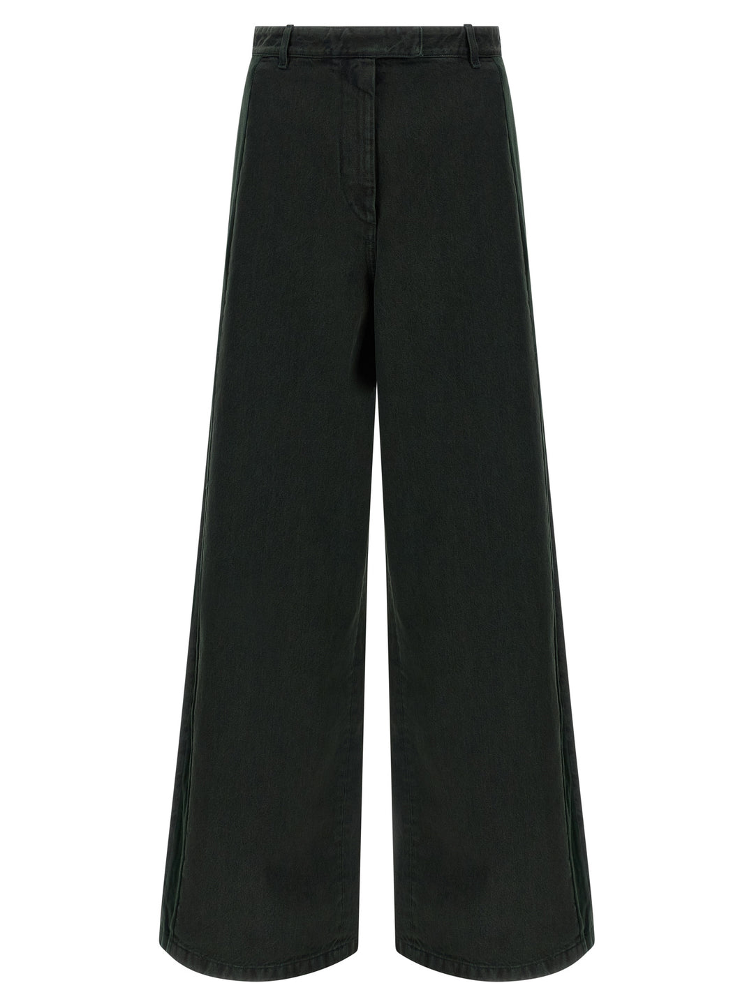 Dries Van Noten  Velvet Insert Jeans - Green | af76c30381183521bd9b831d36775af98100be6e