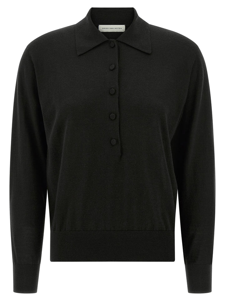 Dries Van Noten  Tuno Polo - Black | 51505f4a1433334f8a4daf286d214d48454952d1