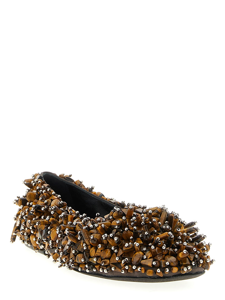 Dries Van Noten  Beaded Ballet Flats Flat shoes - Brown | 5b07d5c3b2dd76527db4d6d278a302f3abd0275e