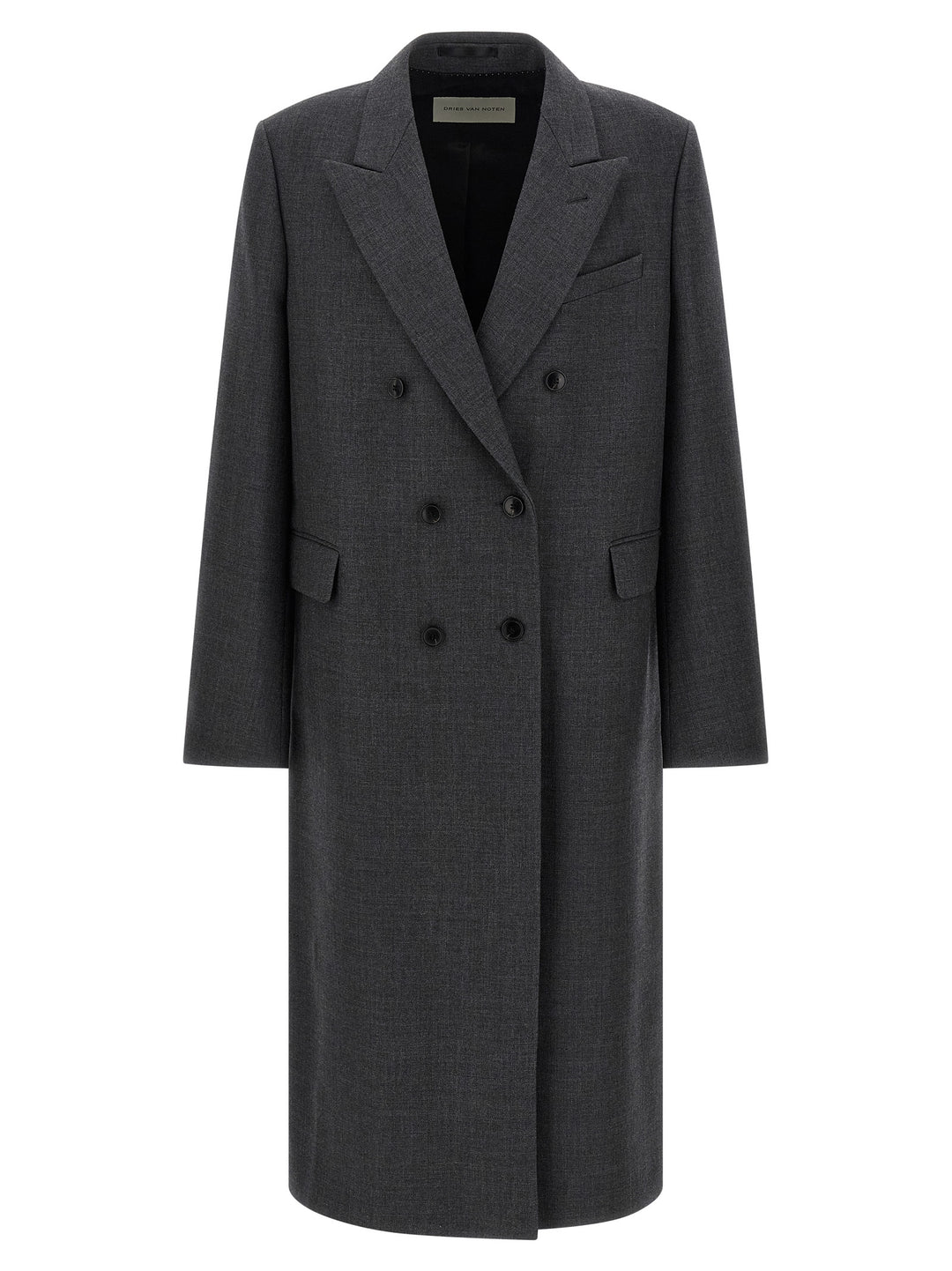 Dries Van Noten  Double-Breasted Coat Coats and Trench Coats - Gray | 25c55ea8b9c98194d75ab0d409328528116fe97b