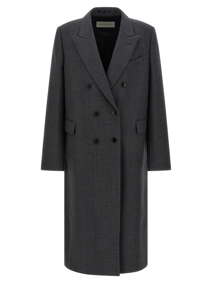 Dries Van Noten  Double-Breasted Coat Coats and Trench Coats - Gray | 25c55ea8b9c98194d75ab0d409328528116fe97b