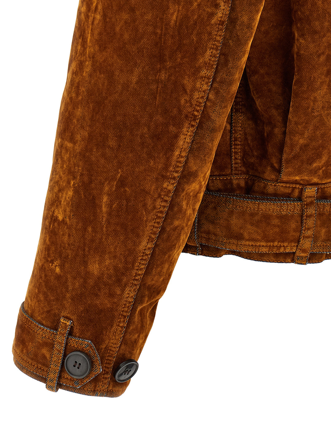 Dries Van Noten  Velvet Biker Jacket Puffer Jackets - Brown | 0afba5e55bd13555dc8a07899d07126d111870e1