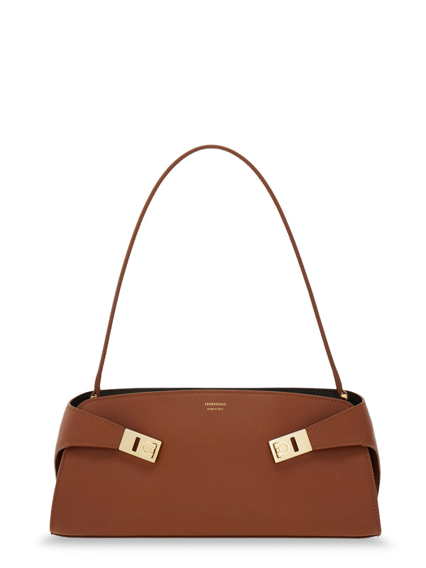 Hug East-West Leather Shoulder Bag