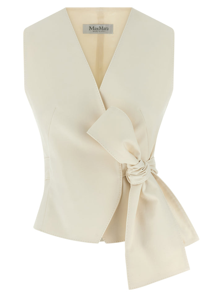 Max Mara Zampa Gilet - White | bc49d9ad67cf79bf6e75f8395129ccc2cbfa7ccf