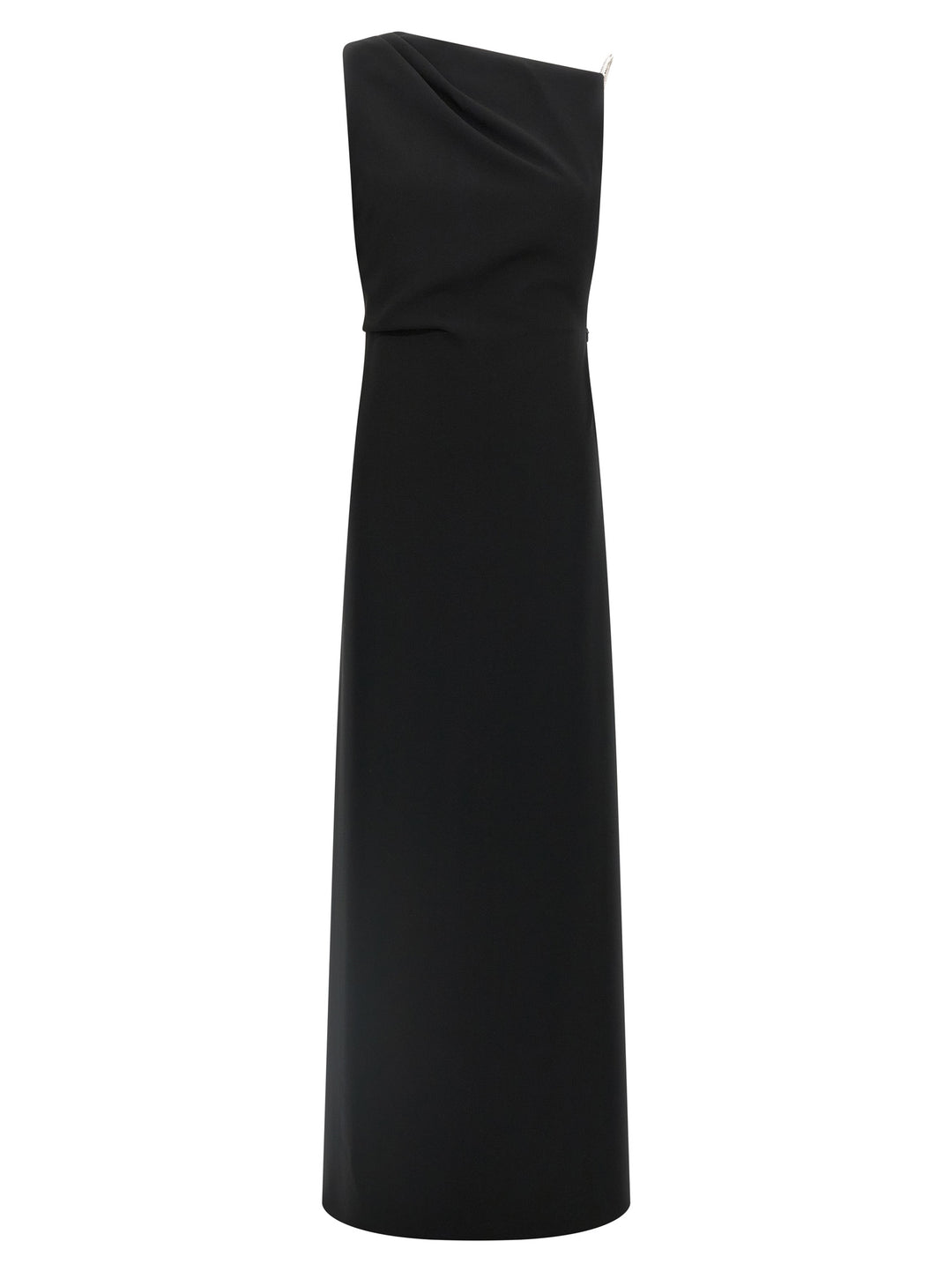 max mara black dress Ruched One-Shoulder Body-Con Midi Size IT 36 (UK Sellier Long dress featuring a sensual low Max Mara Sportmax Long flared