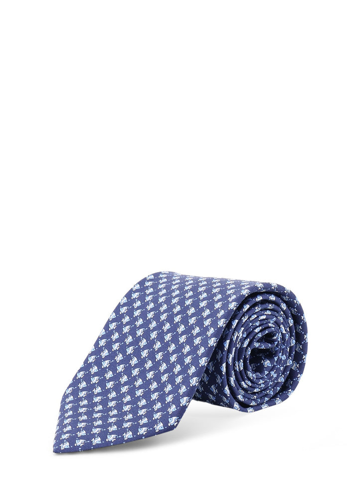 Ferragamo Ties - NAVY | 6992888197e8ec02bdb5d5b72476fe3a52a2ad39