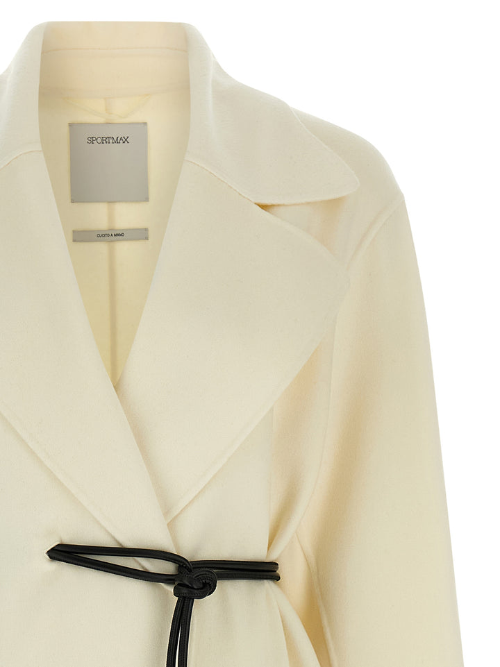 Sportmax Abate Coats and Trench Coats - White | 9750ce251f5e09824958421e3947754b54d968b0
