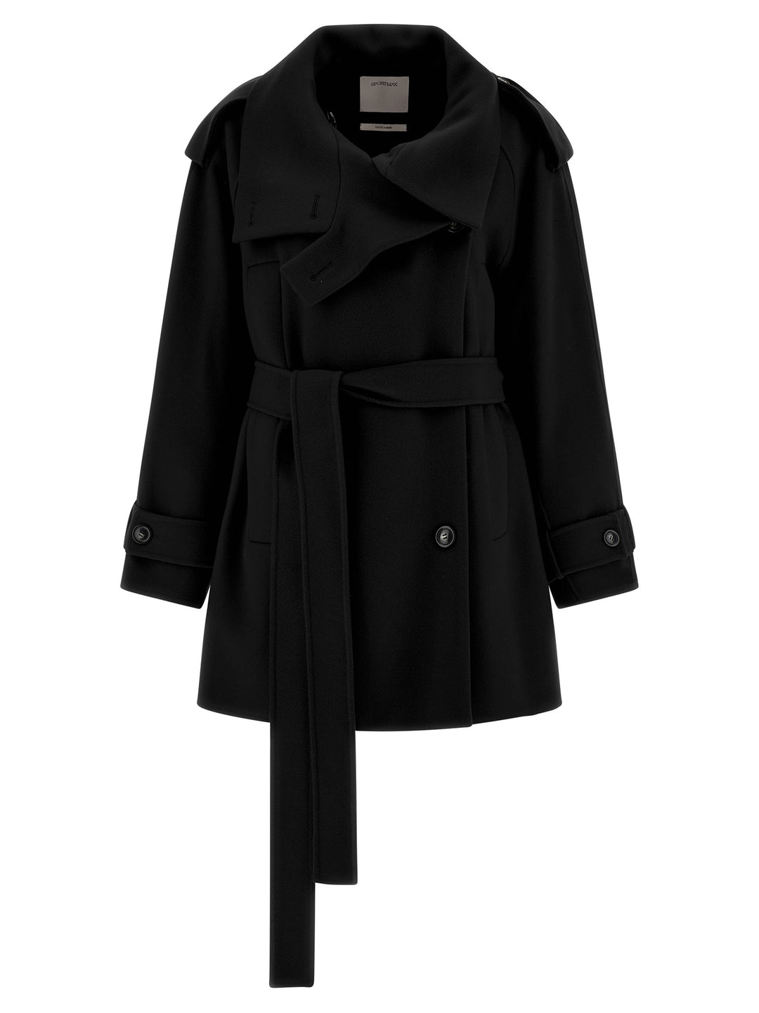 Sportmax Bouquet1234 Coats and Trench Coats - Black | efa0e24fd86796d082a445feced64dc243780135