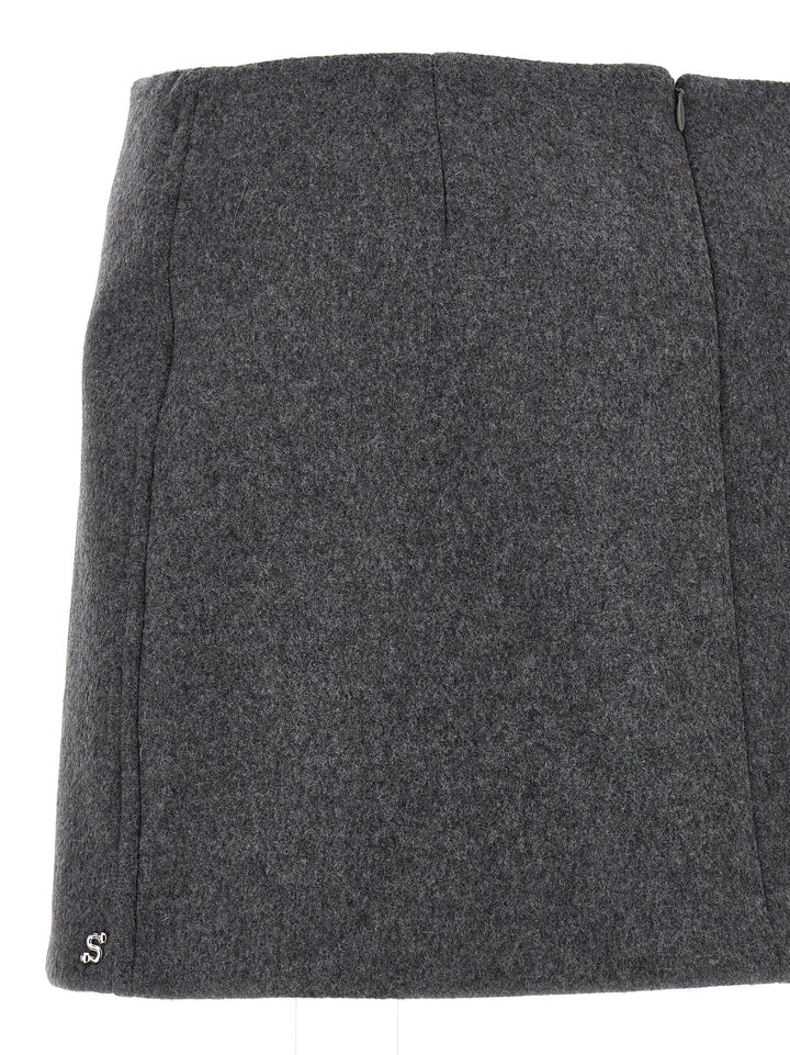 Sportmax Poggio Skirts - Gray | b6e61318d5d14aed9ce9a3d2d7aed6796b528739