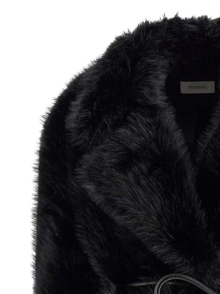 Sportmax Rosaria Coats and Trench Coats - Black | fbe119a97ea30310c3040b7055de5f97d0b9f7dc