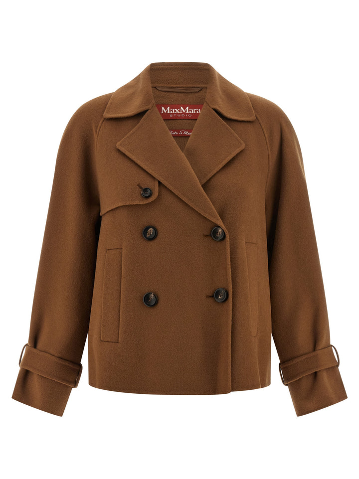 Max Mara Studio Nupar Coats and Trench Coats - Brown | 6d08e8b9a4c92efee17c6dbd9b9d8b711ac18115