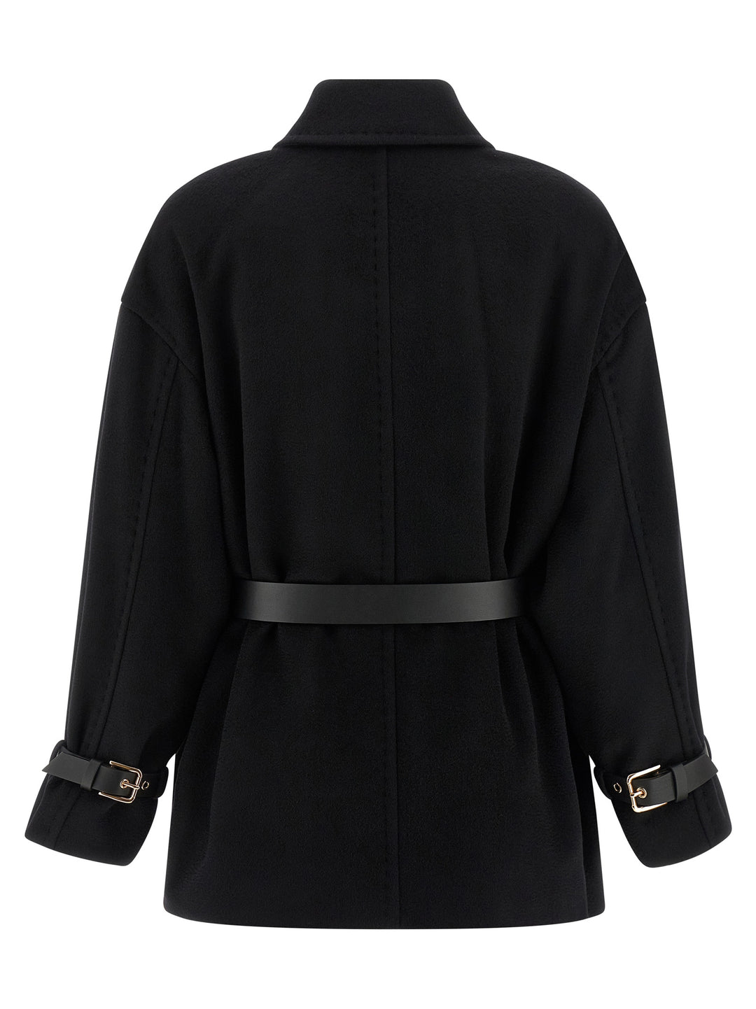 Max Mara Studio Pausa Coats and Trench Coats - Black | f9635a8eda56aa399034a2450fbe41852bb75fb6