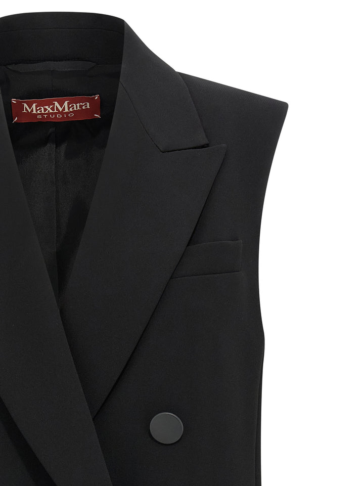 Max Mara Studio Pomez Gilet - Black | 5070b4e8a3dcae295da365ff175125bbfe01be10